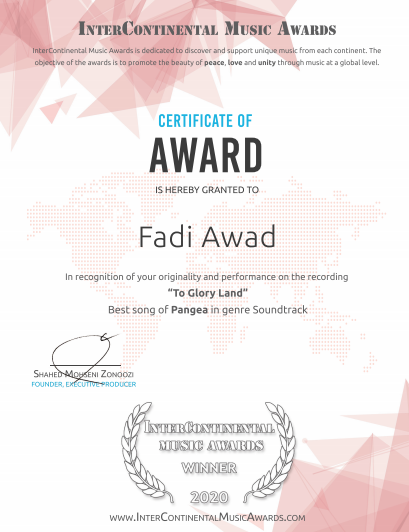An Important Win For Fadi Awad in The Intercontinental Music Awards!